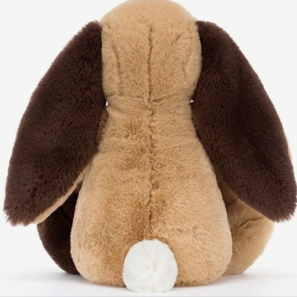 Jellycat Bashful Patchwork Brown Bunny Medium 12.2x4.7x3.5" BNWT Authentic - Picture 4 of 9